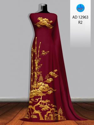 Vải Áo Dài Phong Cảnh AD 12963 33